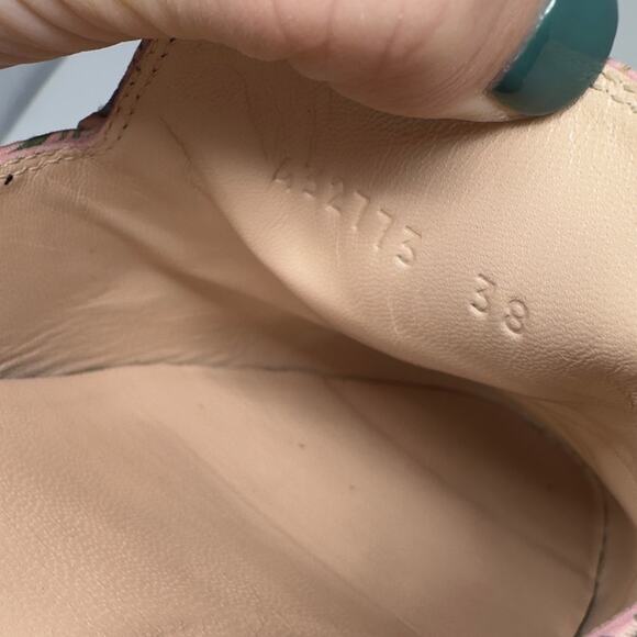 Gucci Princetown Flora Floral Horsebit Mules Loafers Size 38 - Picture 9 of 10